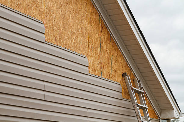 Professional Siding technician working in Rome, OH